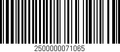 Código de barras (EAN, GTIN, SKU, ISBN): '2500000071065'