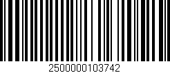 Código de barras (EAN, GTIN, SKU, ISBN): '2500000103742'