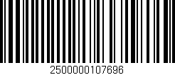 Código de barras (EAN, GTIN, SKU, ISBN): '2500000107696'