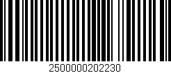 Código de barras (EAN, GTIN, SKU, ISBN): '2500000202230'