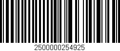 Código de barras (EAN, GTIN, SKU, ISBN): '2500000254925'