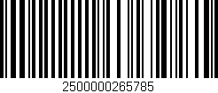 Código de barras (EAN, GTIN, SKU, ISBN): '2500000265785'