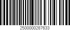 Código de barras (EAN, GTIN, SKU, ISBN): '2500000287633'