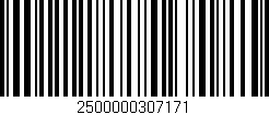 Código de barras (EAN, GTIN, SKU, ISBN): '2500000307171'