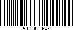 Código de barras (EAN, GTIN, SKU, ISBN): '2500000336478'