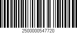 Código de barras (EAN, GTIN, SKU, ISBN): '2500000547720'