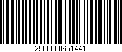 Código de barras (EAN, GTIN, SKU, ISBN): '2500000651441'