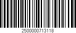 Código de barras (EAN, GTIN, SKU, ISBN): '2500000713118'