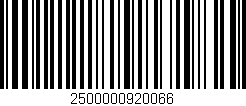 Código de barras (EAN, GTIN, SKU, ISBN): '2500000920066'