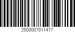 Código de barras (EAN, GTIN, SKU, ISBN): '2500007011477'