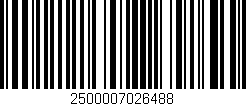 Código de barras (EAN, GTIN, SKU, ISBN): '2500007026488'