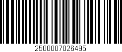 Código de barras (EAN, GTIN, SKU, ISBN): '2500007026495'