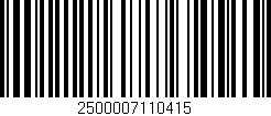 Código de barras (EAN, GTIN, SKU, ISBN): '2500007110415'