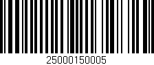 Código de barras (EAN, GTIN, SKU, ISBN): '25000150005'