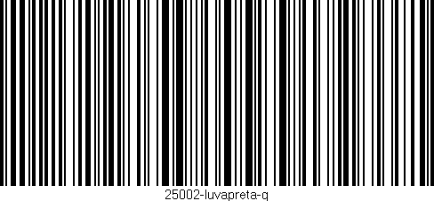 Código de barras (EAN, GTIN, SKU, ISBN): '25002-luvapreta-g'