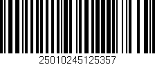 Código de barras (EAN, GTIN, SKU, ISBN): '25010245125357'