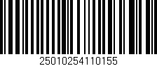 Código de barras (EAN, GTIN, SKU, ISBN): '25010254110155'