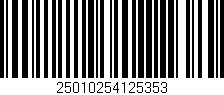 Código de barras (EAN, GTIN, SKU, ISBN): '25010254125353'