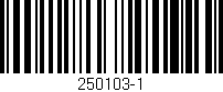 Código de barras (EAN, GTIN, SKU, ISBN): '250103-1'