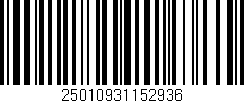 Código de barras (EAN, GTIN, SKU, ISBN): '25010931152936'