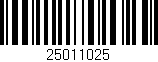 Código de barras (EAN, GTIN, SKU, ISBN): '25011025'