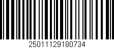 Código de barras (EAN, GTIN, SKU, ISBN): '25011129180734'