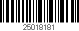 Código de barras (EAN, GTIN, SKU, ISBN): '25018181'