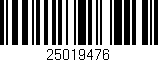 Código de barras (EAN, GTIN, SKU, ISBN): '25019476'