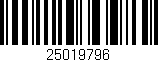 Código de barras (EAN, GTIN, SKU, ISBN): '25019796'