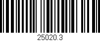 Código de barras (EAN, GTIN, SKU, ISBN): '25020.3'