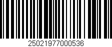 Código de barras (EAN, GTIN, SKU, ISBN): '25021977000536'
