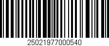Código de barras (EAN, GTIN, SKU, ISBN): '25021977000540'
