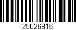 Código de barras (EAN, GTIN, SKU, ISBN): '25026816'