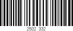 Código de barras (EAN, GTIN, SKU, ISBN): '2502/332'