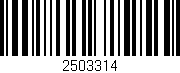 Código de barras (EAN, GTIN, SKU, ISBN): '2503314'
