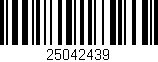 Código de barras (EAN, GTIN, SKU, ISBN): '25042439'