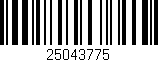 Código de barras (EAN, GTIN, SKU, ISBN): '25043775'