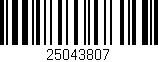 Código de barras (EAN, GTIN, SKU, ISBN): '25043807'