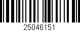 Código de barras (EAN, GTIN, SKU, ISBN): '25046151'