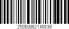Código de barras (EAN, GTIN, SKU, ISBN): '25050962140538'