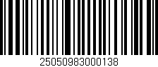 Código de barras (EAN, GTIN, SKU, ISBN): '25050983000138'