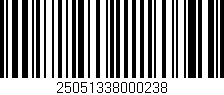 Código de barras (EAN, GTIN, SKU, ISBN): '25051338000238'