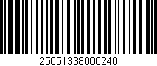 Código de barras (EAN, GTIN, SKU, ISBN): '25051338000240'