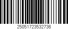 Código de barras (EAN, GTIN, SKU, ISBN): '25051723532736'