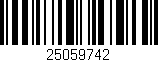 Código de barras (EAN, GTIN, SKU, ISBN): '25059742'