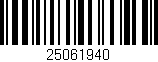 Código de barras (EAN, GTIN, SKU, ISBN): '25061940'