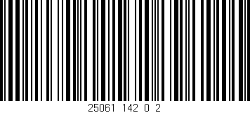 Código de barras (EAN, GTIN, SKU, ISBN): '25061_142_0_2'