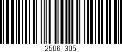 Código de barras (EAN, GTIN, SKU, ISBN): '2506/305'