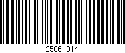Código de barras (EAN, GTIN, SKU, ISBN): '2506/314'