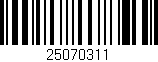 Código de barras (EAN, GTIN, SKU, ISBN): '25070311'